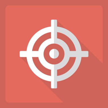 Simge göze görünen gölge ile düz modern tasarım