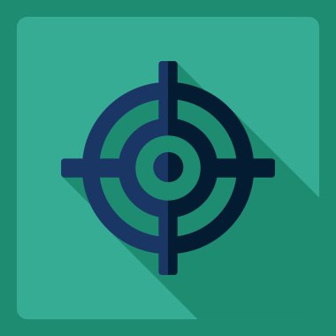 Simge göze görünen gölge ile düz modern tasarım