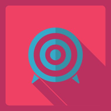 Gölge simgesini hedef ile düz modern tasarım