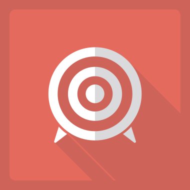 Gölge simgesini hedef ile düz modern tasarım