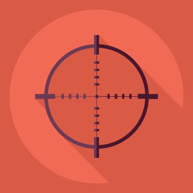 Simge göze görünen gölge ile düz modern tasarım