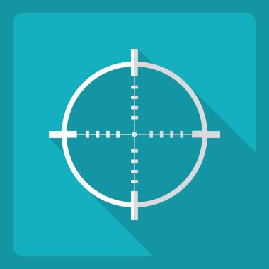 Simge göze görünen gölge ile düz modern tasarım