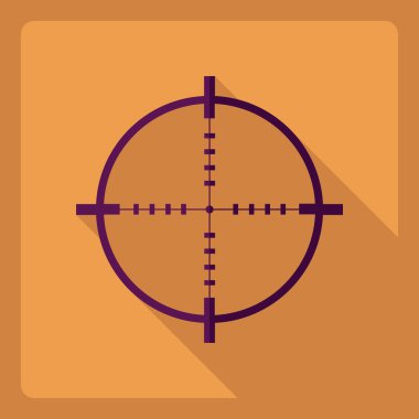 Simge göze görünen gölge ile düz modern tasarım