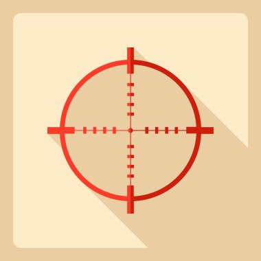 Simge göze görünen gölge ile düz modern tasarım