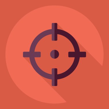 Simge göze görünen gölge ile düz modern tasarım