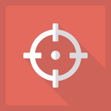 Simge göze görünen gölge ile düz modern tasarım