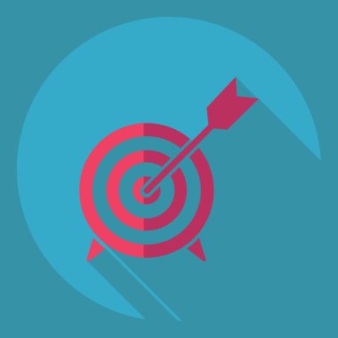 Gölge simgesini hedef ile düz modern tasarım