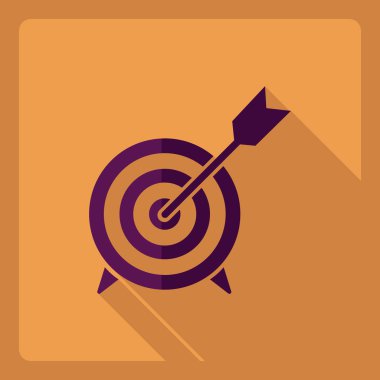 Gölge simgesini hedef ile düz modern tasarım