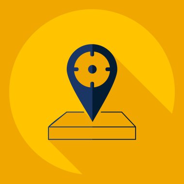 Gölge simgesi aimer ile düz modern tasarım