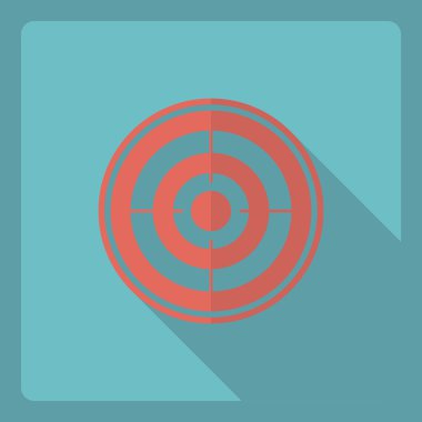 Simge göze görünen gölge ile düz modern tasarım