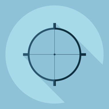 Simge göze görünen gölge ile düz modern tasarım