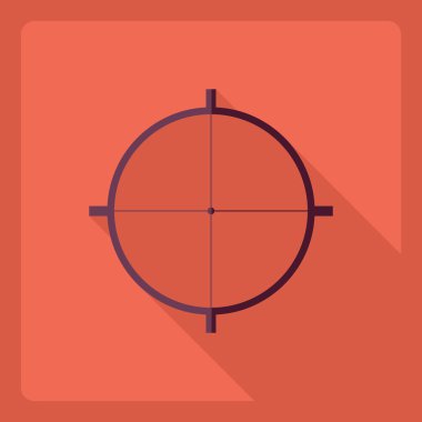 Simge göze görünen gölge ile düz modern tasarım