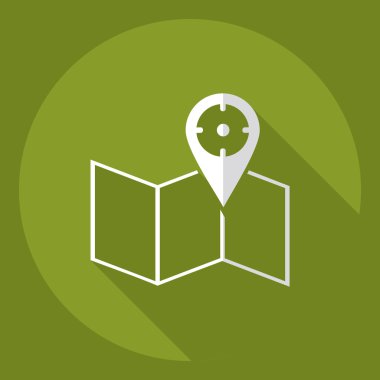 Gölge simgesi aimer ile düz modern tasarım