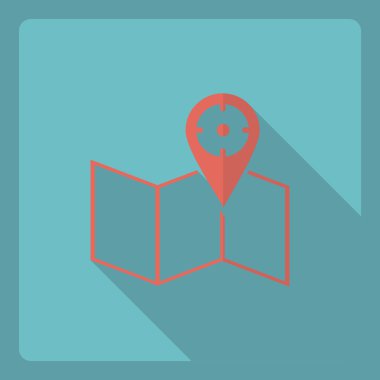 Gölge simgesi aimer ile düz modern tasarım