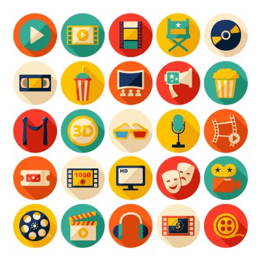 Film tasarım öğeleri ve sinema simgeler kümesi