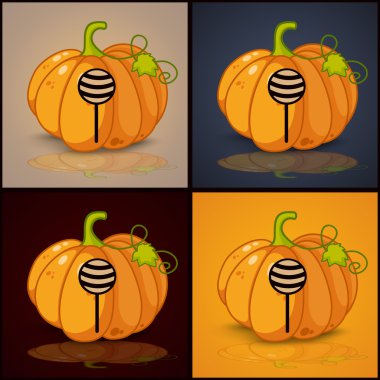 lolipop, afiş ve arka plan için Halloween kabaklar için