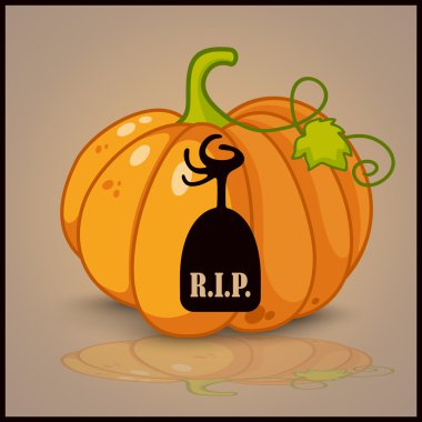 mezar, afiş ve arka plan için Halloween kabaklar için
