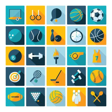 Düz kavramı, gölge, tasarım simgeler spor