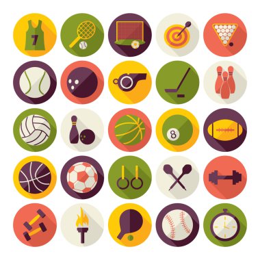 Düz kavramı, gölge, tasarım simgeler spor