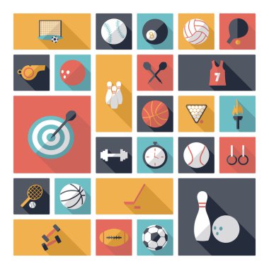 Düz kavramı, gölge, tasarım simgeler spor