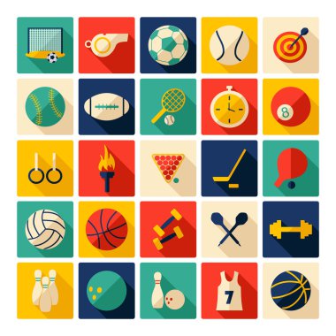 Düz kavramı, gölge, tasarım simgeler spor