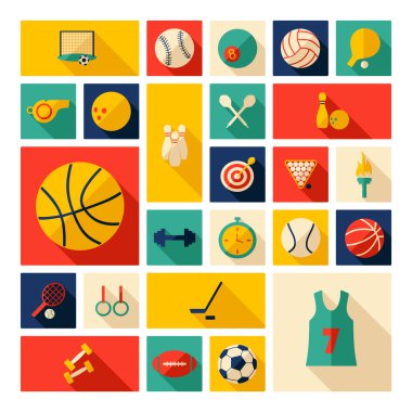 Düz kavramı, gölge, tasarım simgeler spor