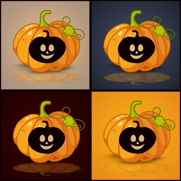 Citrouille, bannière et fond pour citrouilles Halloween — Image vectorielle