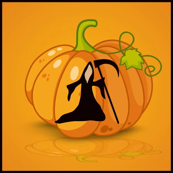 Tod, Banner und Hintergrund für Kürbisse zu Halloween — Stockvektor