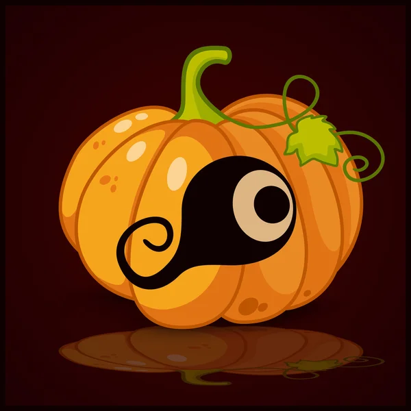 Oeil, bannière et fond pour citrouilles Halloween — Image vectorielle