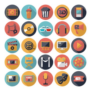 Film tasarım öğeleri ve sinema simgeler kümesi