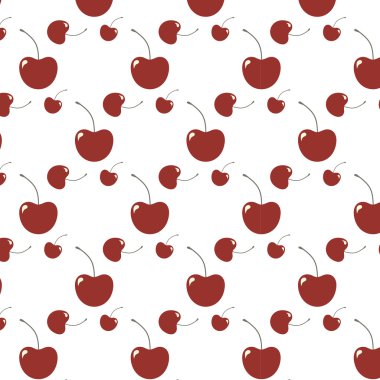 Kirazlı desen. Vektör illüstrasyonu.