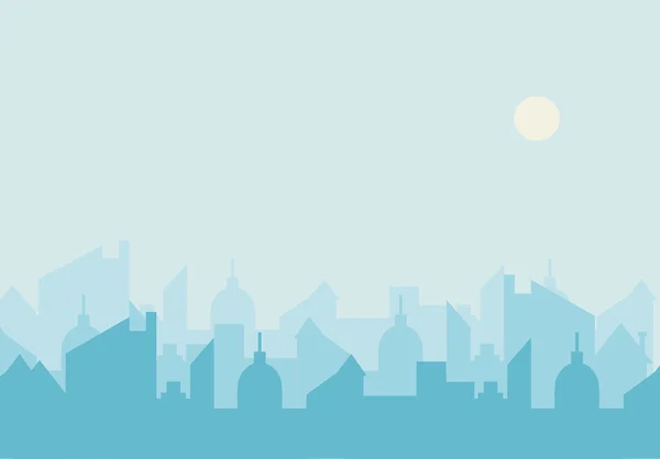 Ciudad skyline vector ilustración. — Archivo Imágenes Vectoriales