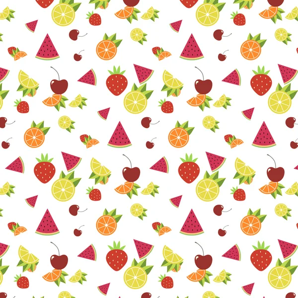 Patrón de frutas para su diseño — Vector de stock