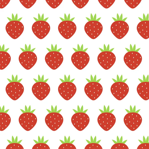 模式的水彩草莓-矢量图 — 图库矢量图片