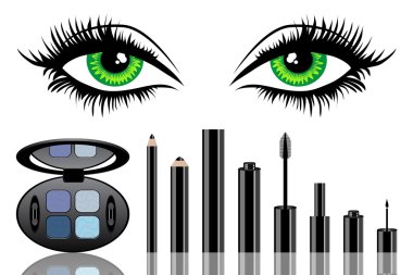 Dekoratif kozmetik koleksiyonu makyaj seti