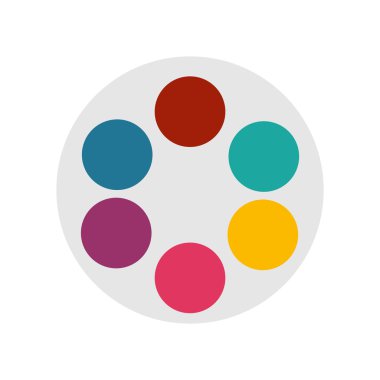 renk paleti simgesi tasarım izole