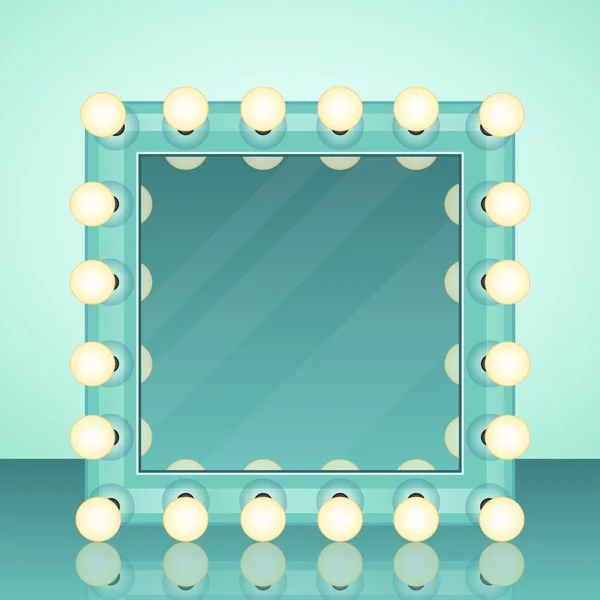 Miroir de maquillage fond vectoriel réaliste — Image vectorielle