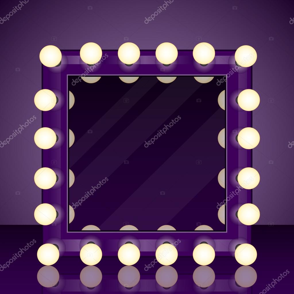 Makeup mirror realistic vector background