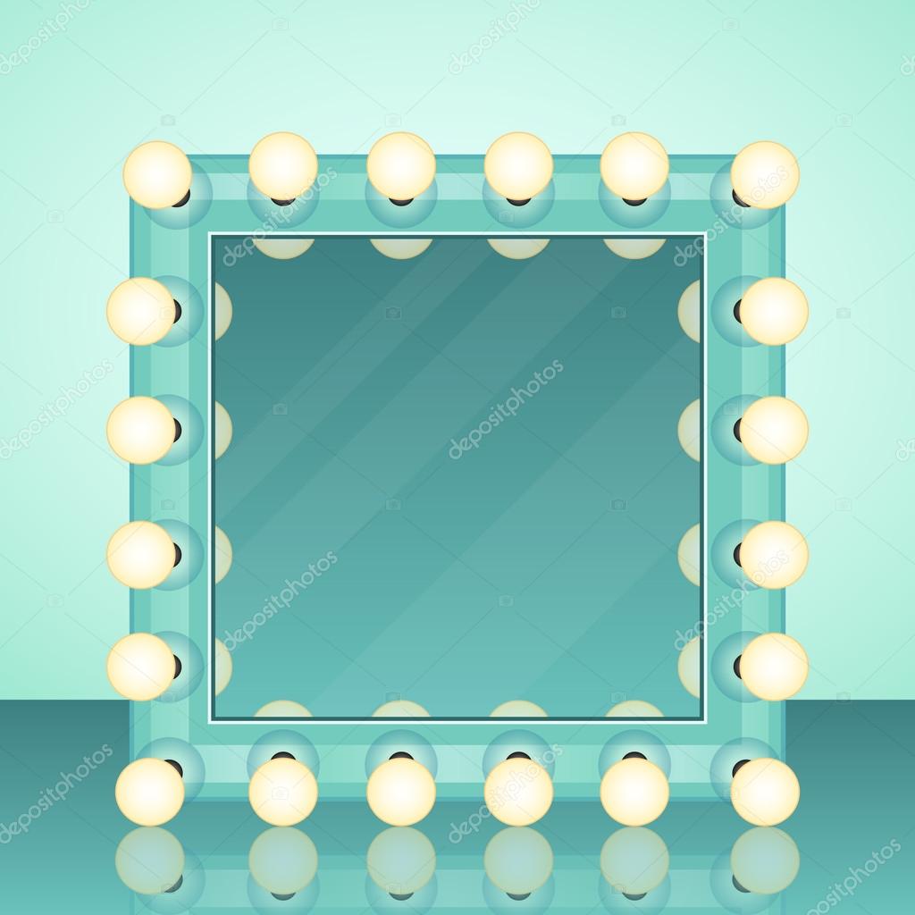 Makeup mirror realistic vector background