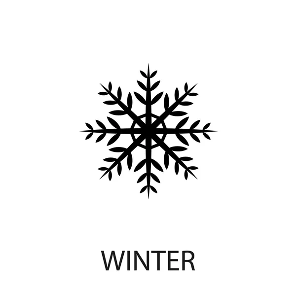 Snöflinga ikon. Vector isolerad på vit bakgrund. Platt illustration — Stock vektor