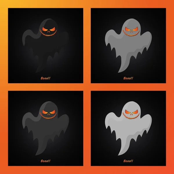 Modern design ghost halloween bild — Stock vektor