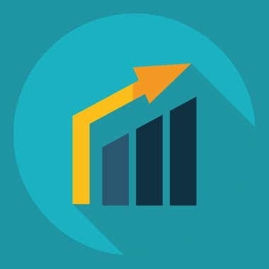 Gölge simgesi sinyali ile düz modern tasarım