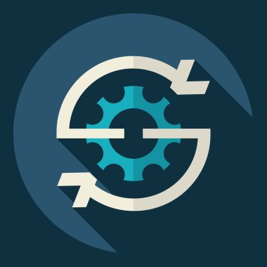 Gölge simge ayarları ile düz modern tasarım