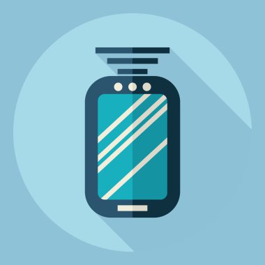 Gölge simgesi telefon ile düz modern tasarım