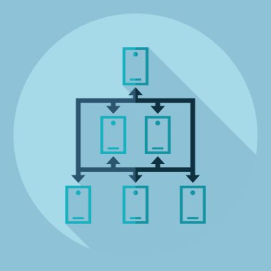 Gölge simgesi net ile düz modern tasarım