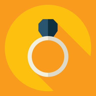 Gölge simgesi halka ile düz modern tasarım