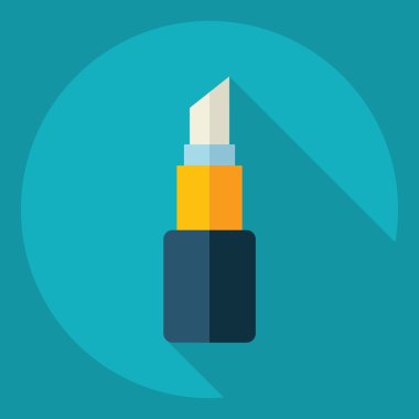 Gölge simgesi ruj ile düz modern tasarım