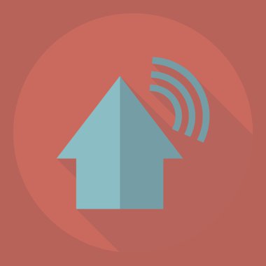 Gölge simgesi sinyali ile düz modern tasarım