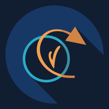 Gölge simge yedek ile düz modern tasarım