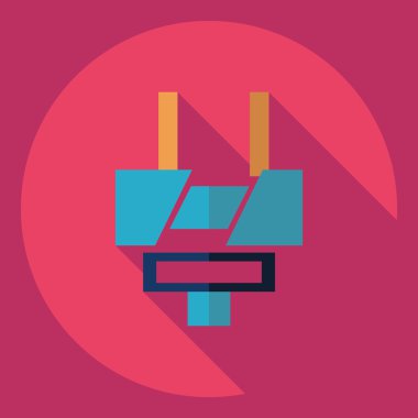 Gölge simgesi adaptörü ile düz modern tasarım